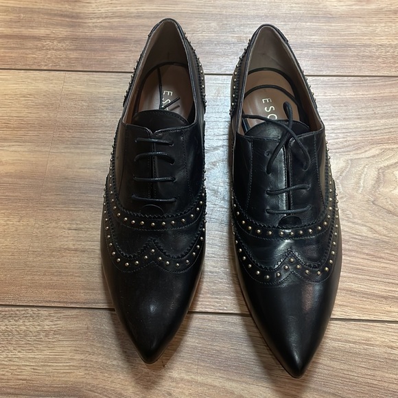New Escada Pointed Toe Studded Loafer Shoe size 41 - Picture 2 of 8